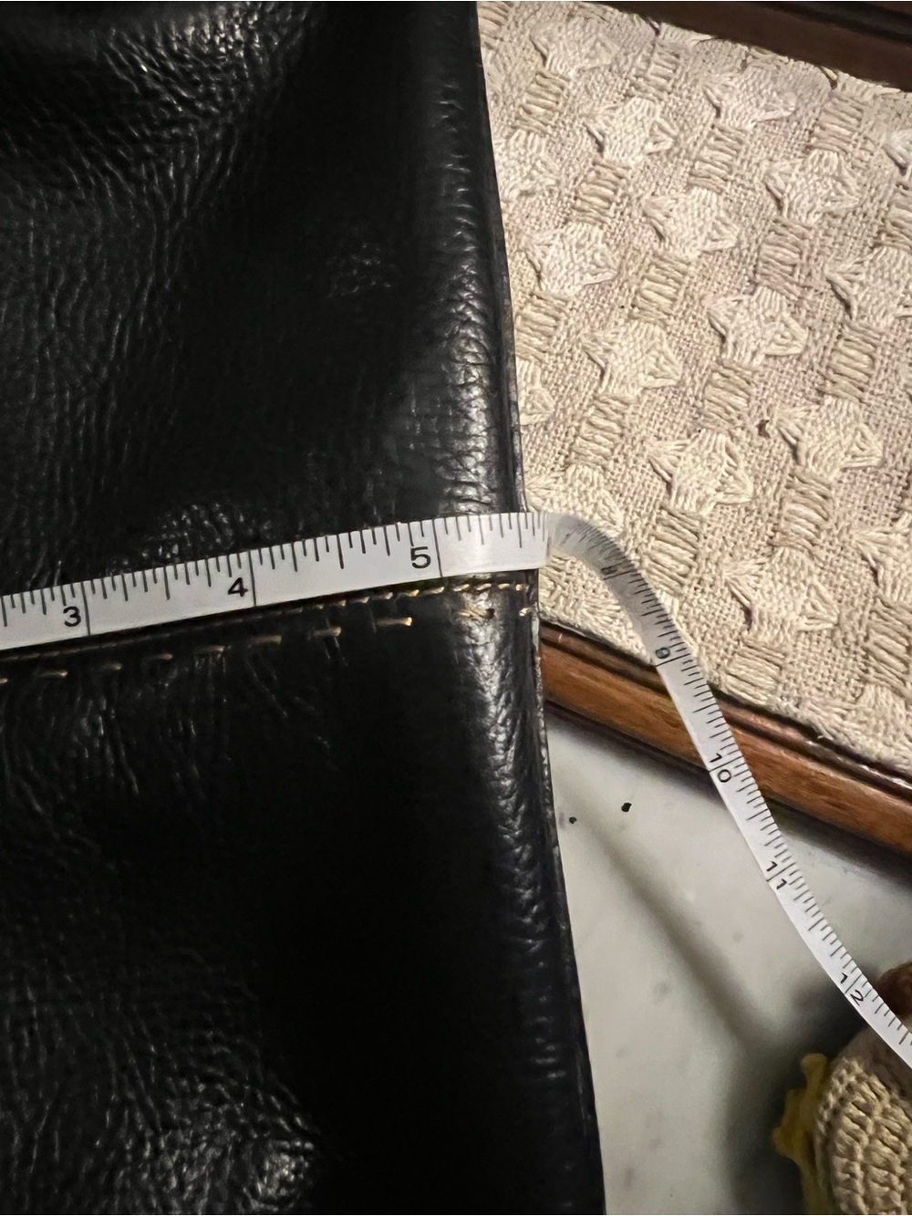 FOSSIL *Vintage* Y2K Leather Shoulder Bag with Contrast Stitching Navy Blue GUC - Picture 7 of 7
